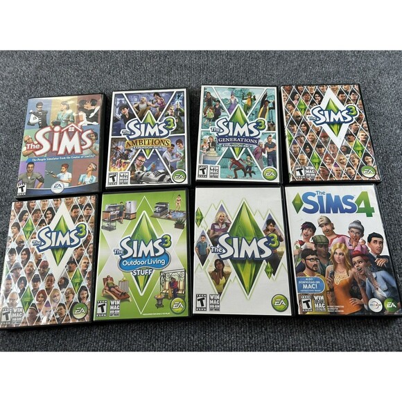 Lot of 8 The Sims PC Games